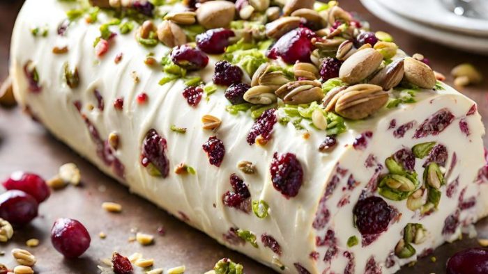 Cranberry Pistachio Cheese Log